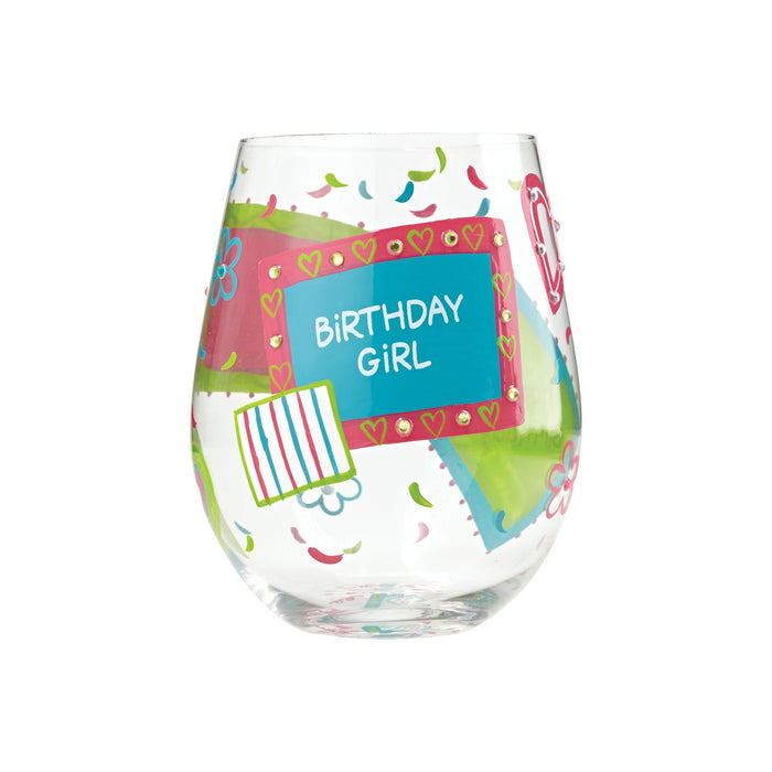 endura Stemless Glass Birthday Girl