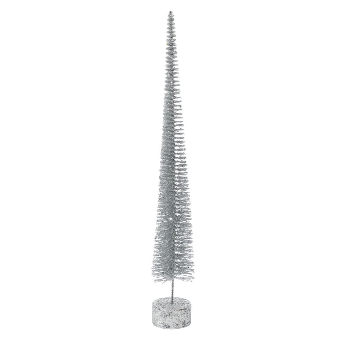 endura Tall Silver Glitter Spike Tree