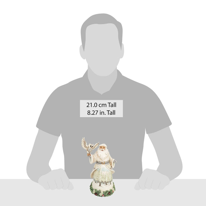 Endura Wdlnd Santa With Owl Figurine
