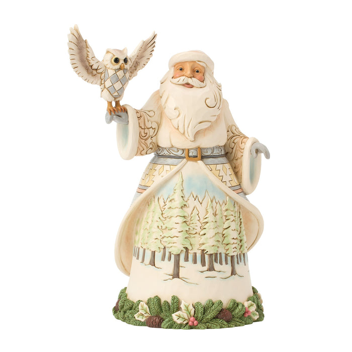 endura Wdlnd Santa with Owl Figurine