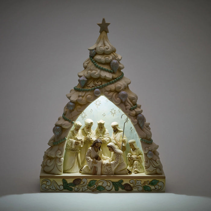 Endura Wdlnd Tree Nativity Diorama