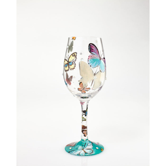 Endura Wine Glass Butterflies