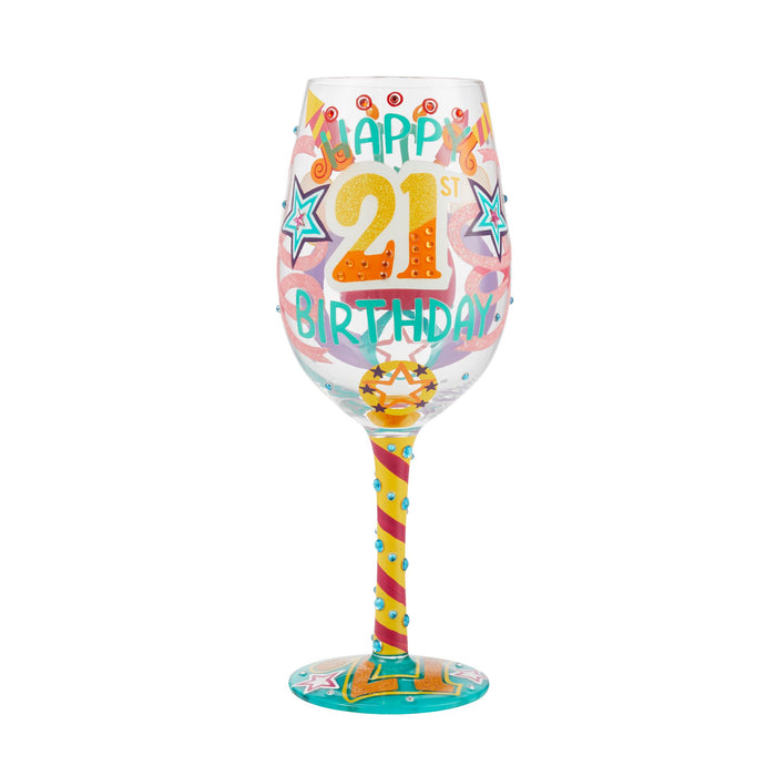 endura Wine Glass Happy 21st Birthday