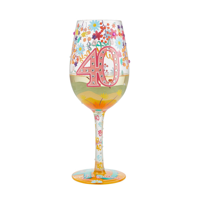 Endura Wine Glass Happy 40th Birthday