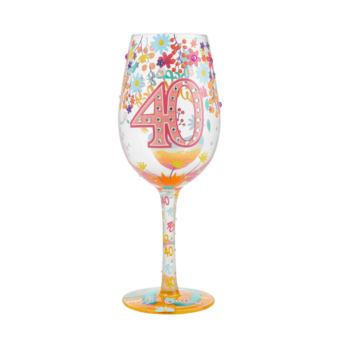 endura Wine Glass Happy 40th Birthday