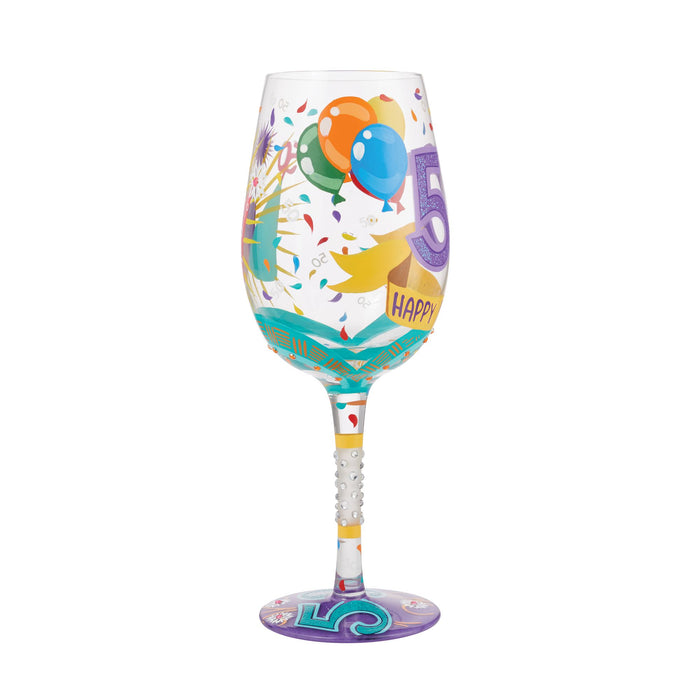 Endura Wine Glass Happy 50th Birthday