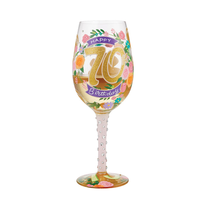 Endura Wine Glass Happy 70th Birthday