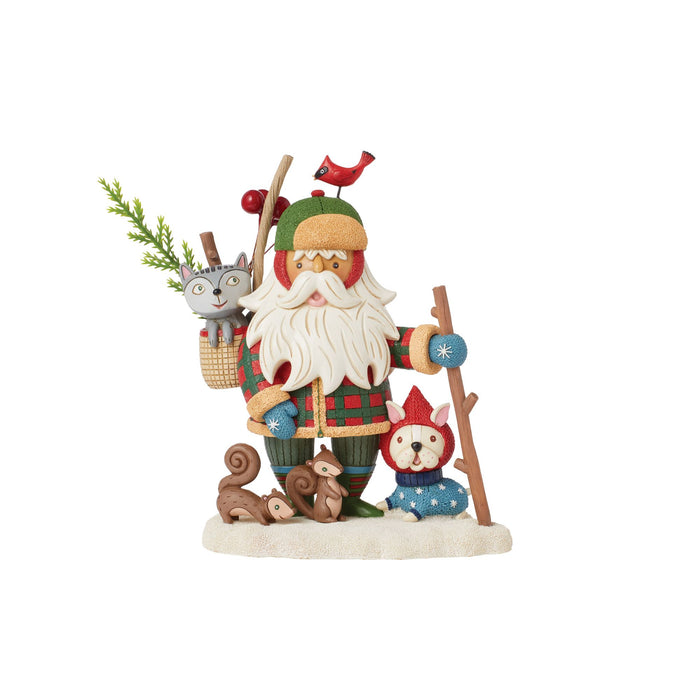 endura Woodsy Walking Santa Figurine