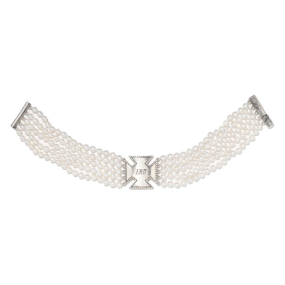 enfants riches deprimes CROIX ET PERLE NECKLACE