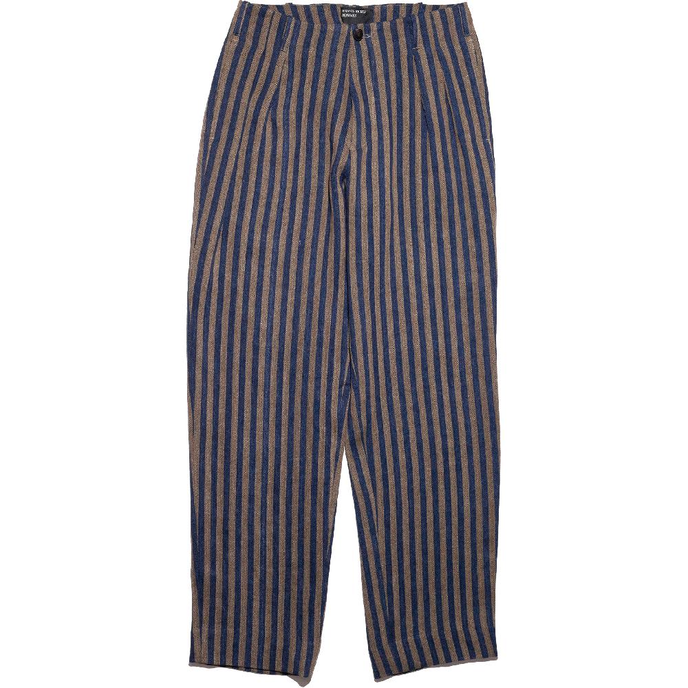 enfants riches deprimes STRIPED LINEN CARROT LEG TROUSERS