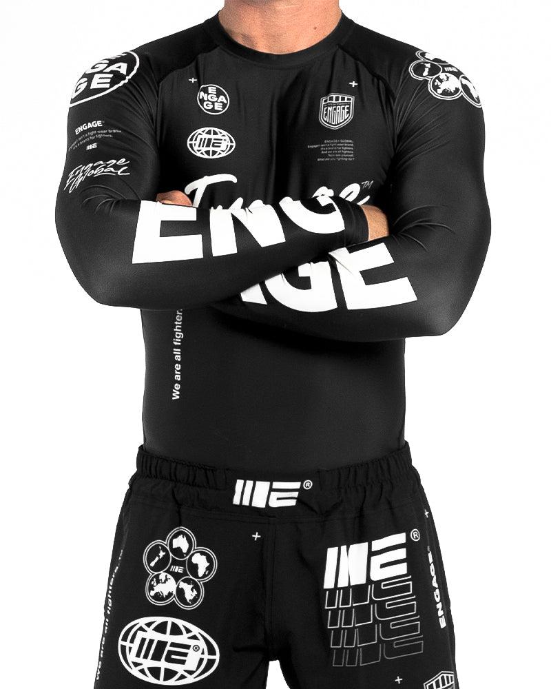 Engage Engage Billboard Long Sleeve Rash Guard - Black