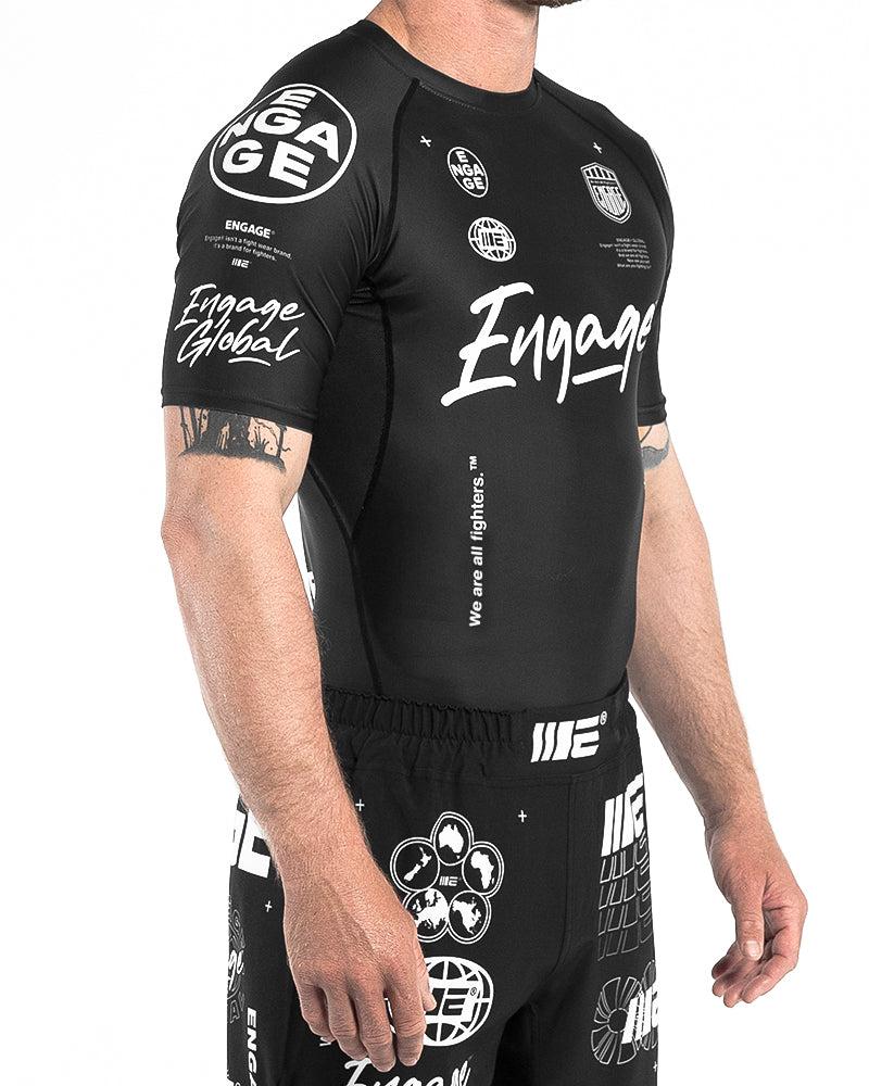 Engage Engage Billboard Short Sleeve Rash Guard - Black