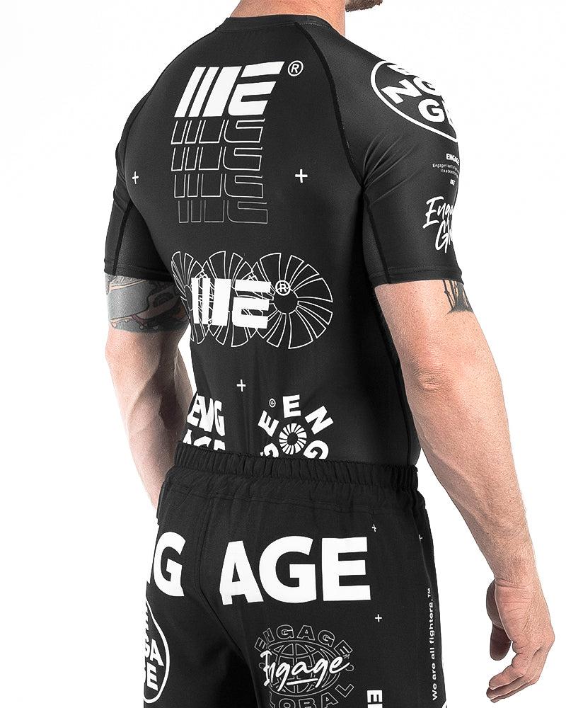 Engage Engage Billboard Short Sleeve Rash Guard - Black