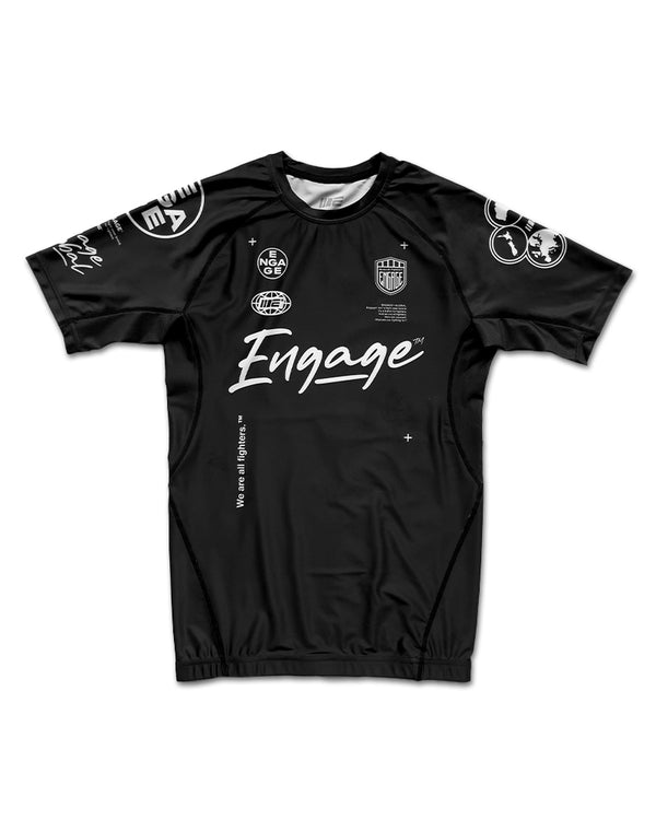 engage Engage Billboard Short Sleeve Rash Guard - Black