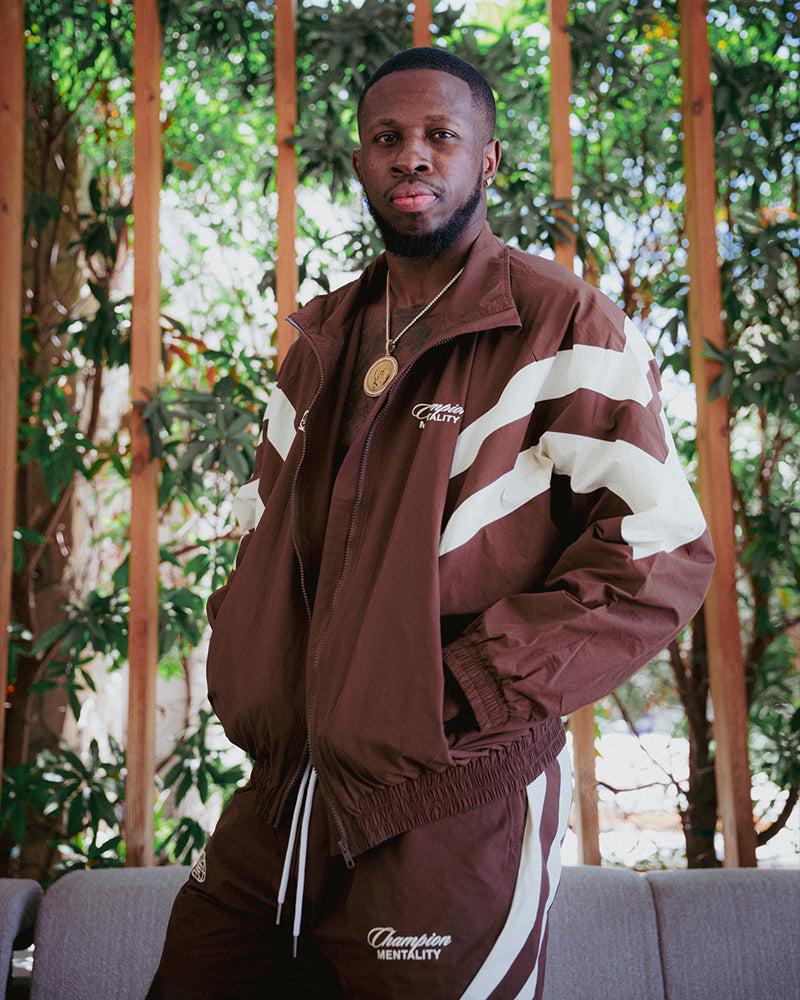 Engage Champion Mentality Track Jacket (Brown / White)