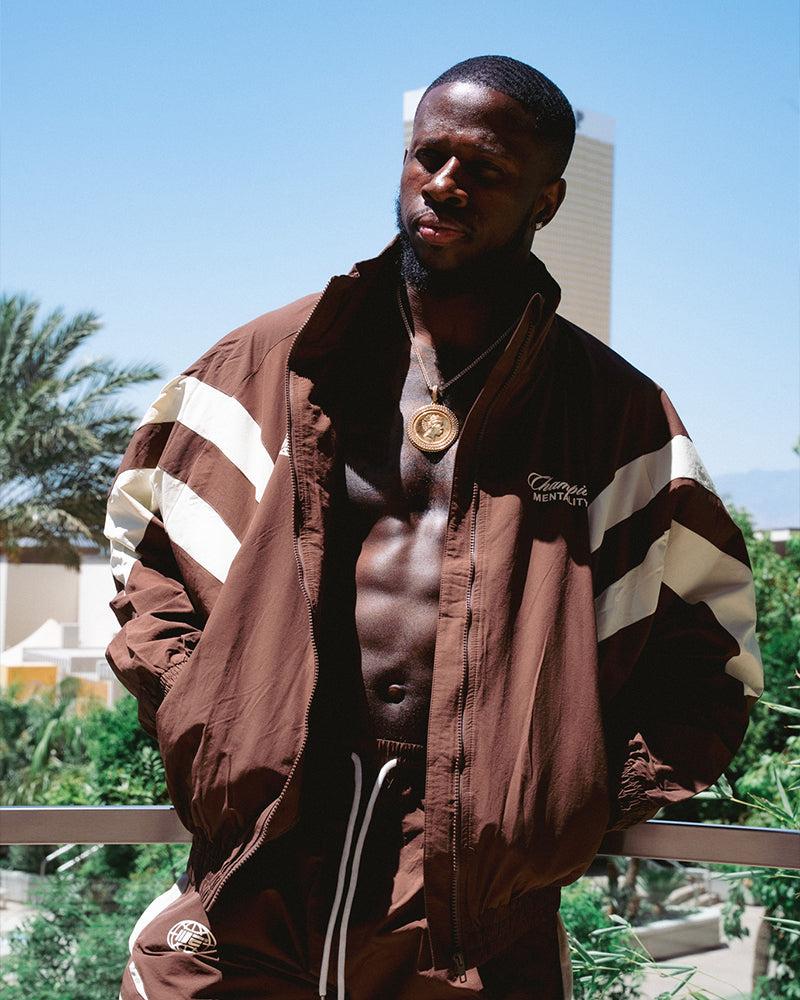 Engage Champion Mentality Track Jacket (Brown / White)