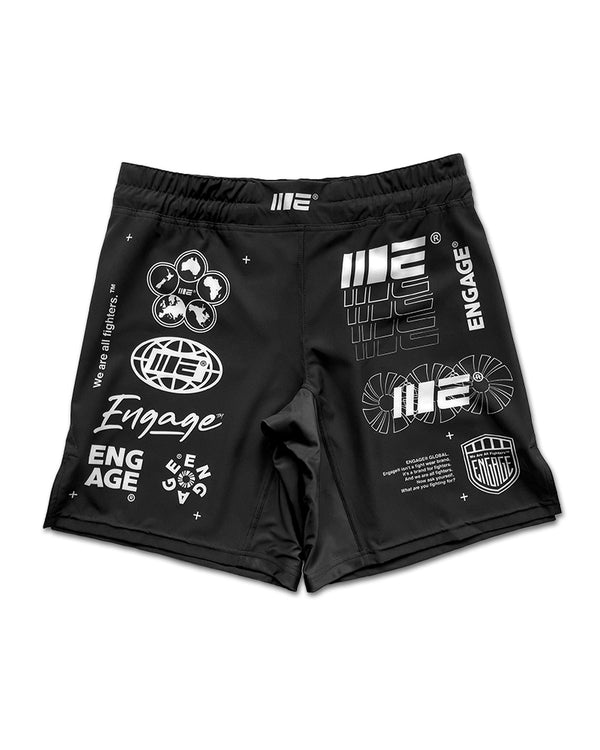 engage Engage Billboard MMA Grappling Shorts - Black