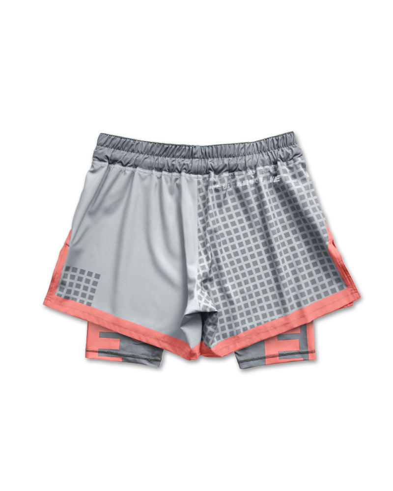 Engage Grid Tech (Grey) 2-in-1 Hybrid Shorts