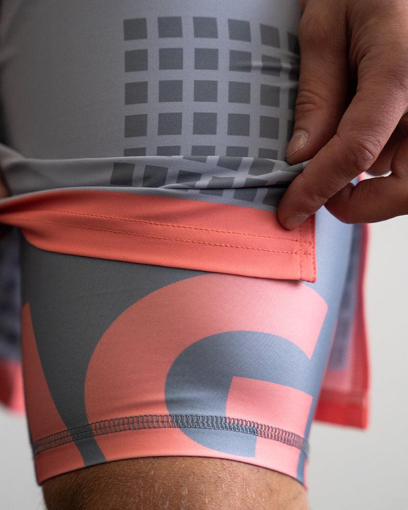Engage Grid Tech (Grey) 2-in-1 Hybrid Shorts