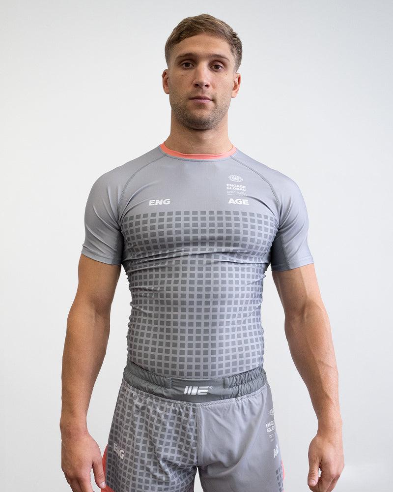 Engage Grid Tech (Grey) Short Sleeve Rash Guard
