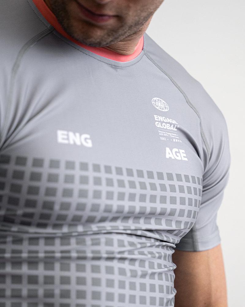 Engage Grid Tech (Grey) Short Sleeve Rash Guard