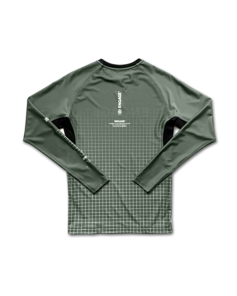Engage Olive Graph Long Sleeve Rash Guard