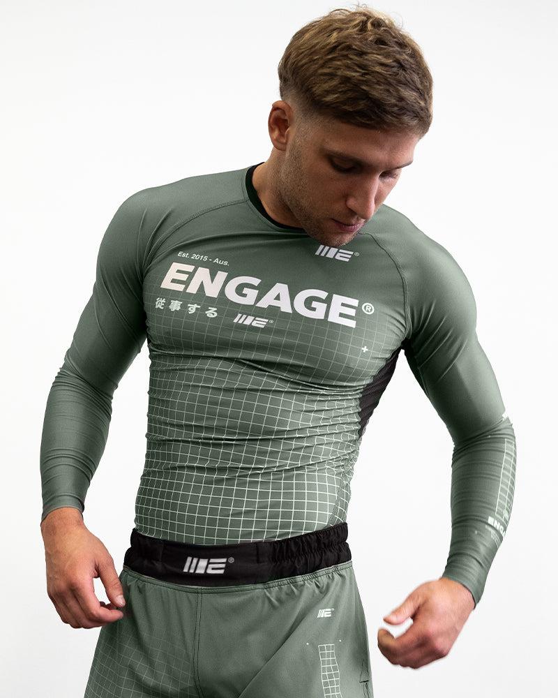Engage Olive Graph Long Sleeve Rash Guard