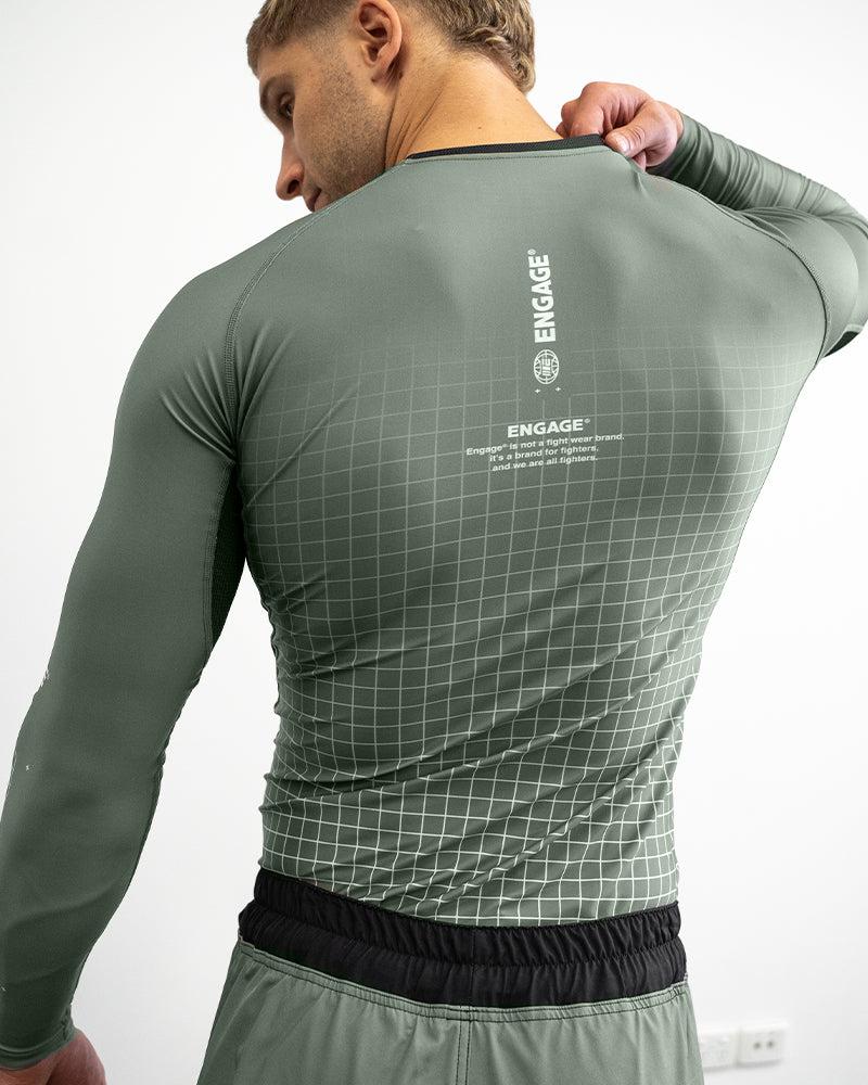 Engage Olive Graph Long Sleeve Rash Guard