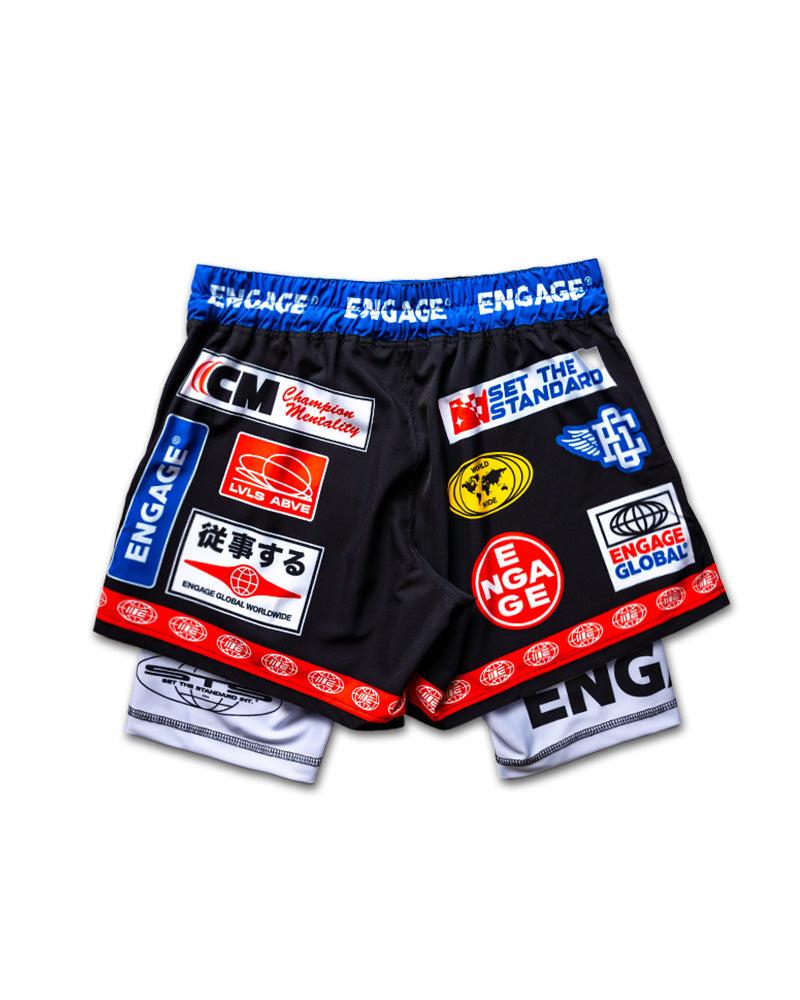 Engage Racer (Black) 2-in-1 Hybrid Shorts