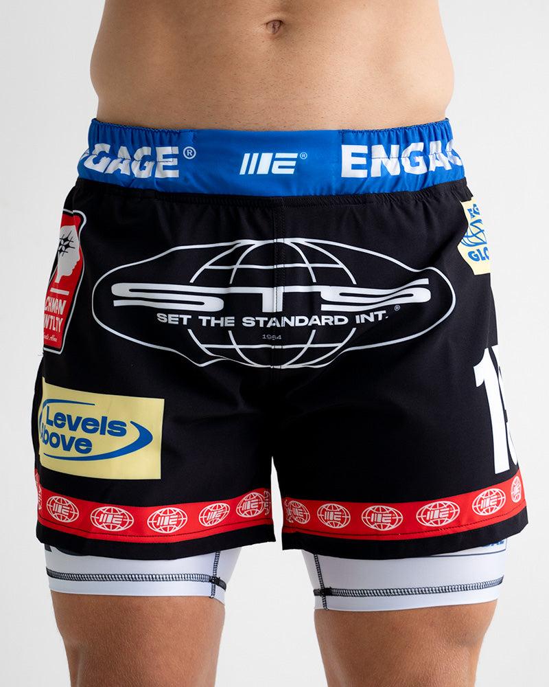 Engage Racer (Black) 2-in-1 Hybrid Shorts