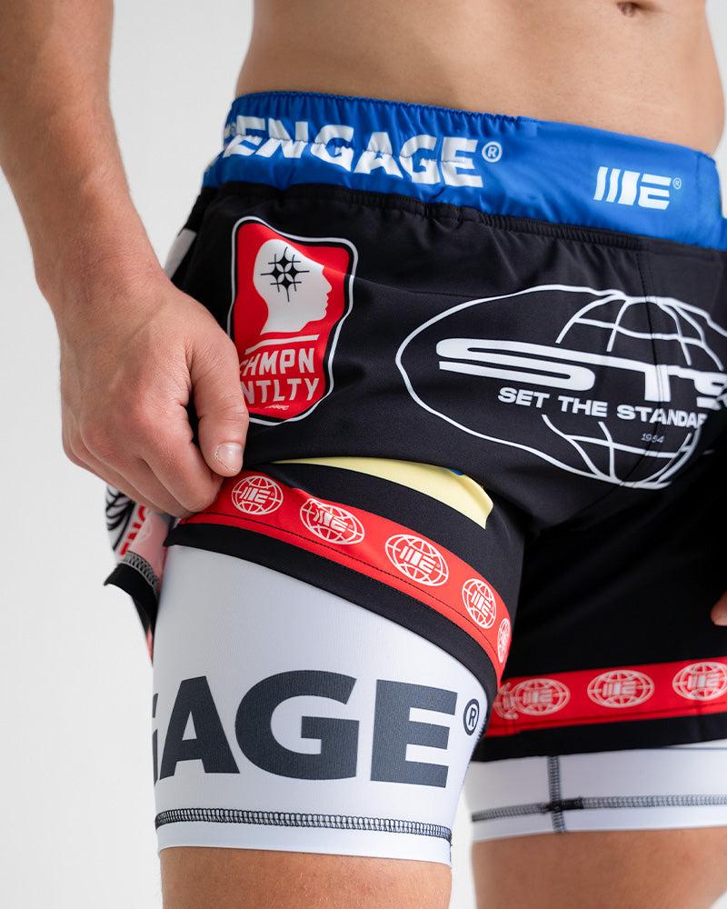 Engage Racer (Black) 2-in-1 Hybrid Shorts