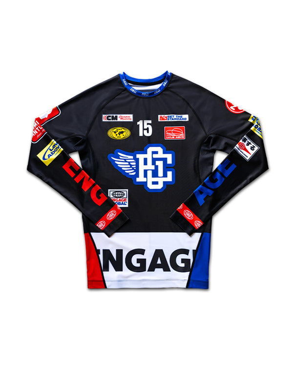 engage Racer (Black) Long Sleeve Rash Guard