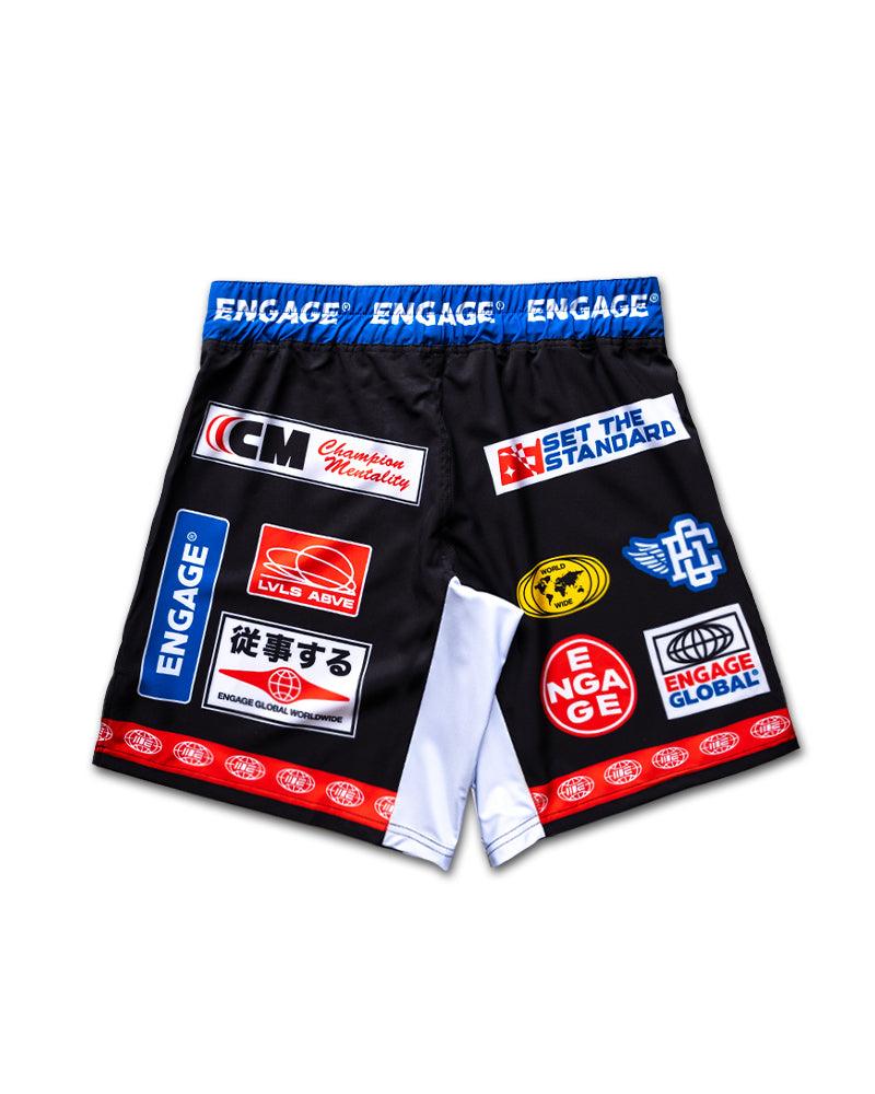 Engage Racer (Black) MMA Grappling Shorts