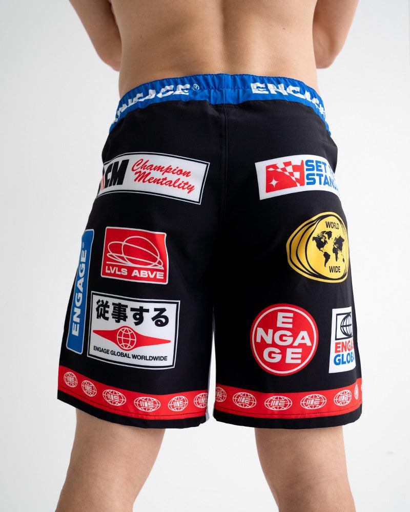 Engage Racer (Black) MMA Grappling Shorts