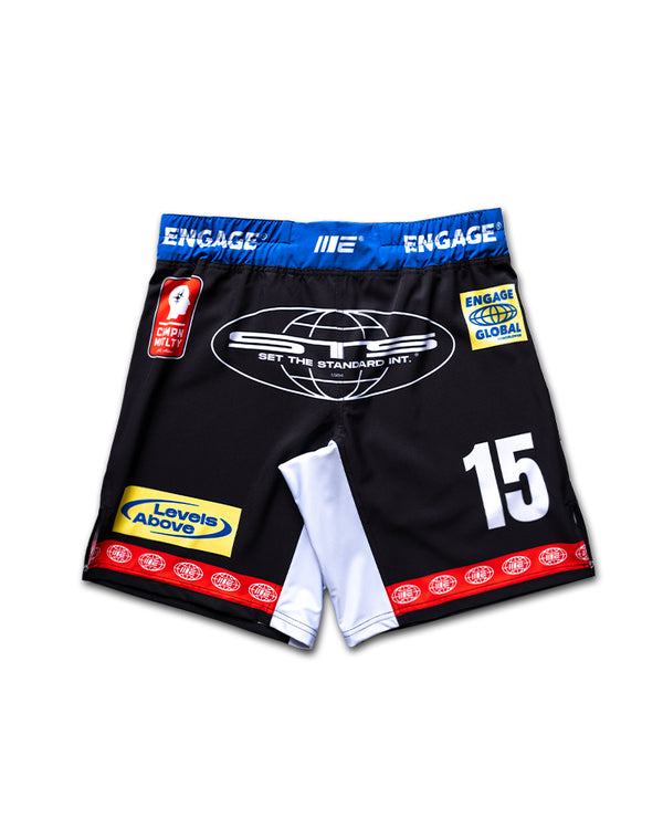engage Racer (Black) MMA Grappling Shorts