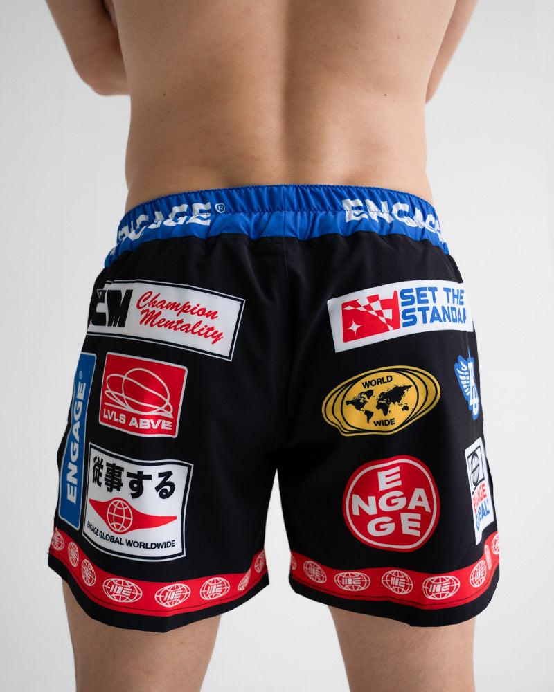 Engage Racer (Black) MMA Hybrid Shorts
