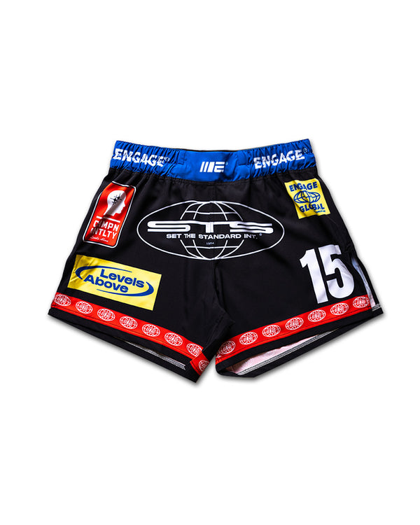 engage Racer (Black) MMA Hybrid Shorts