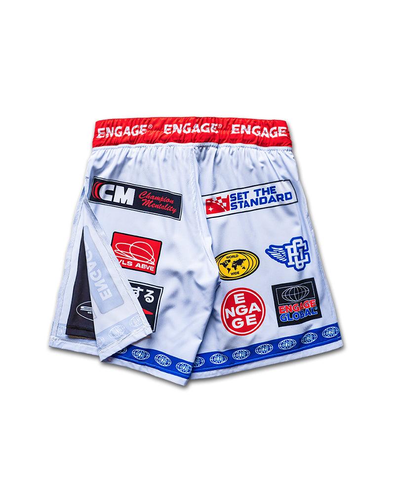Engage Racer (White) 2-in-1 Gladiator Shorts
