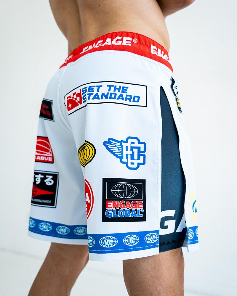 Engage Racer (White) 2-in-1 Gladiator Shorts
