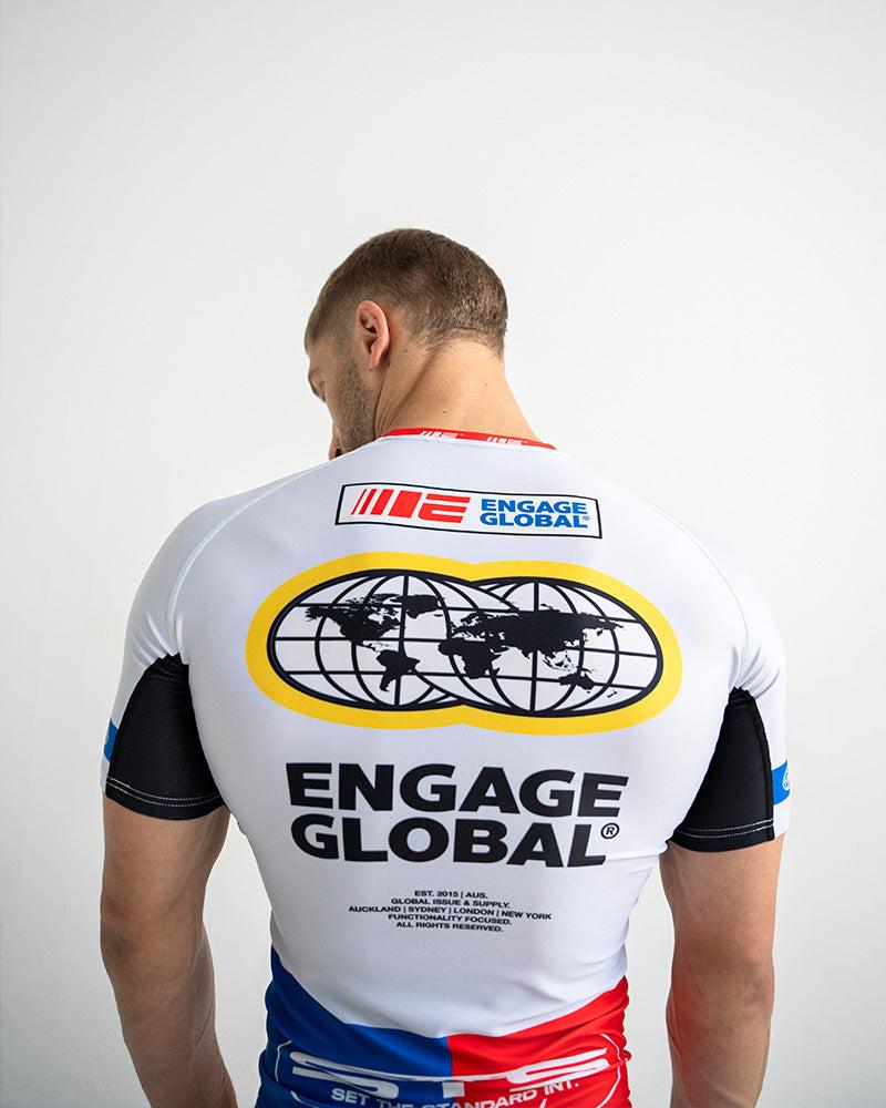 Engage Racer (White) Short Sleeve Rash Guard