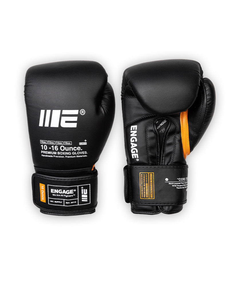 Engage W.I.P Series Boxing Gloves - Black (Velcro)