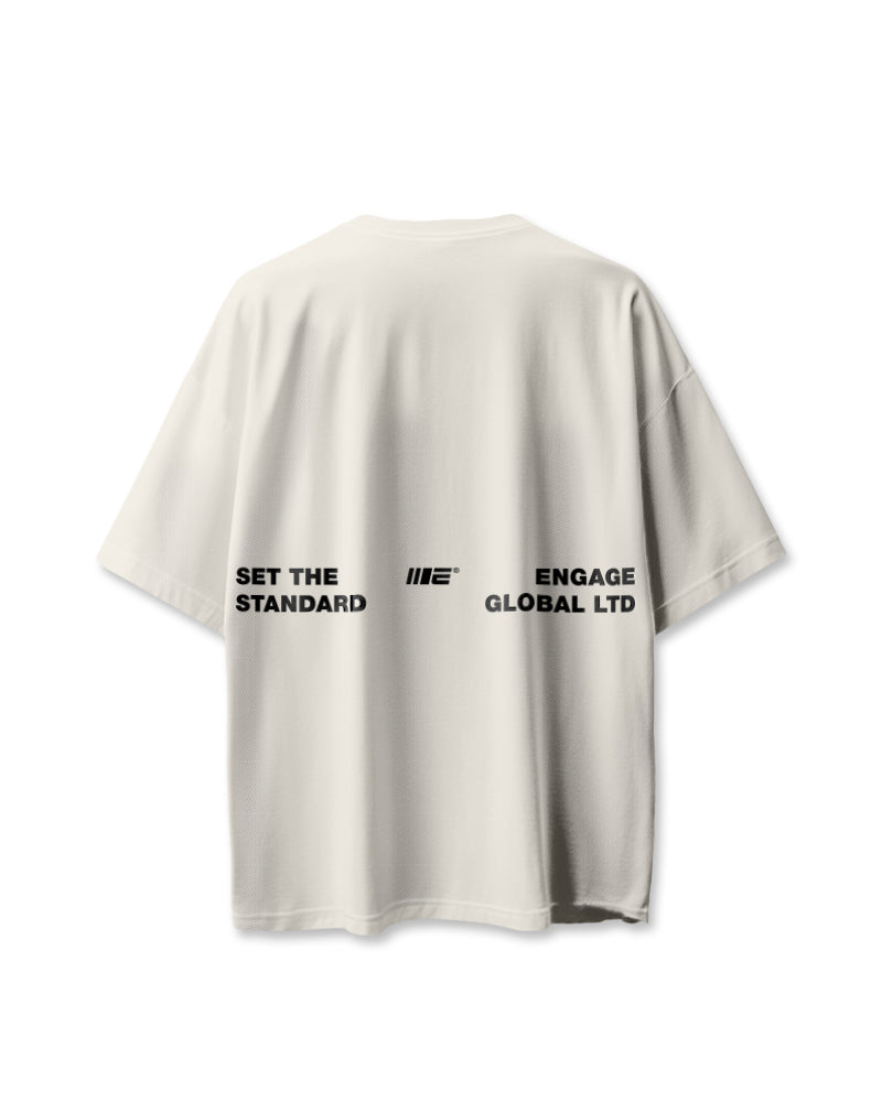 Engage Set The Standard Oversized Training Tee (Off-White)