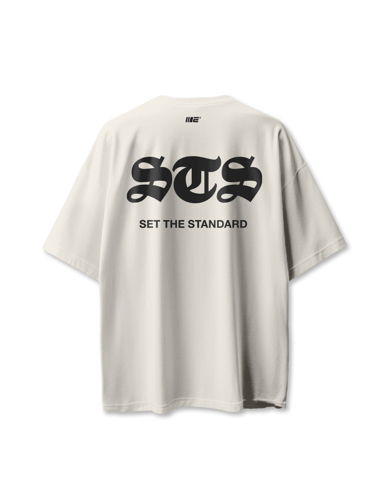 Engage Set The Standard 'STS' Oversized Training Tee (Off-White)