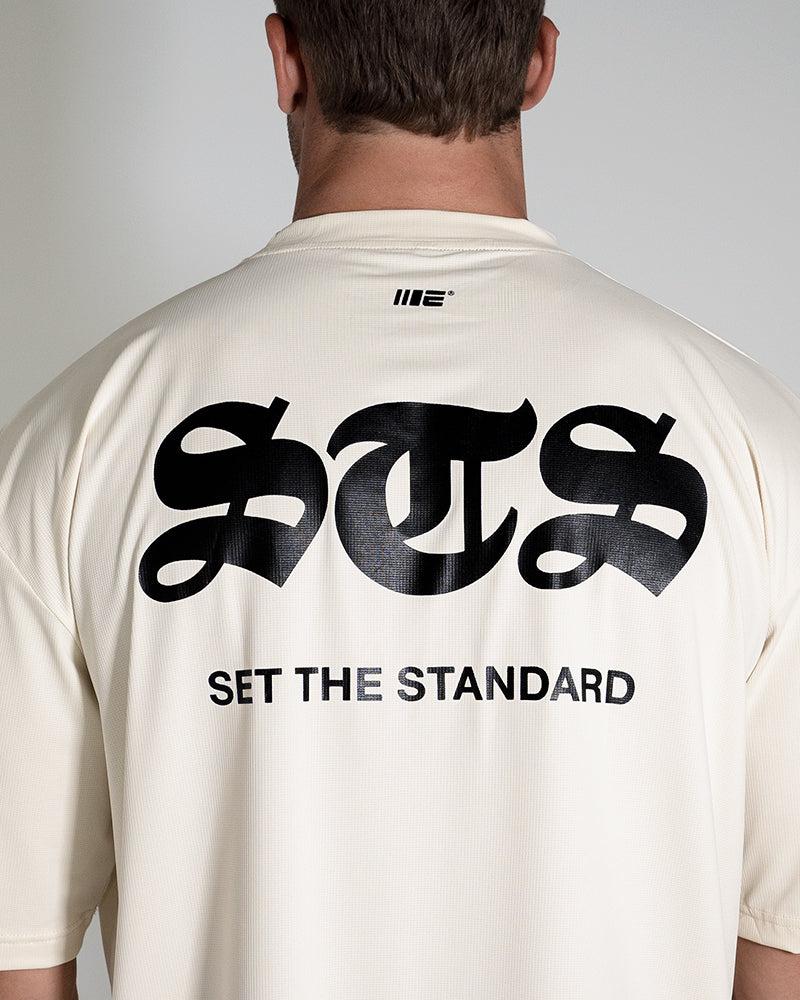 Engage Set The Standard 'STS' Oversized Training Tee (Off-White)
