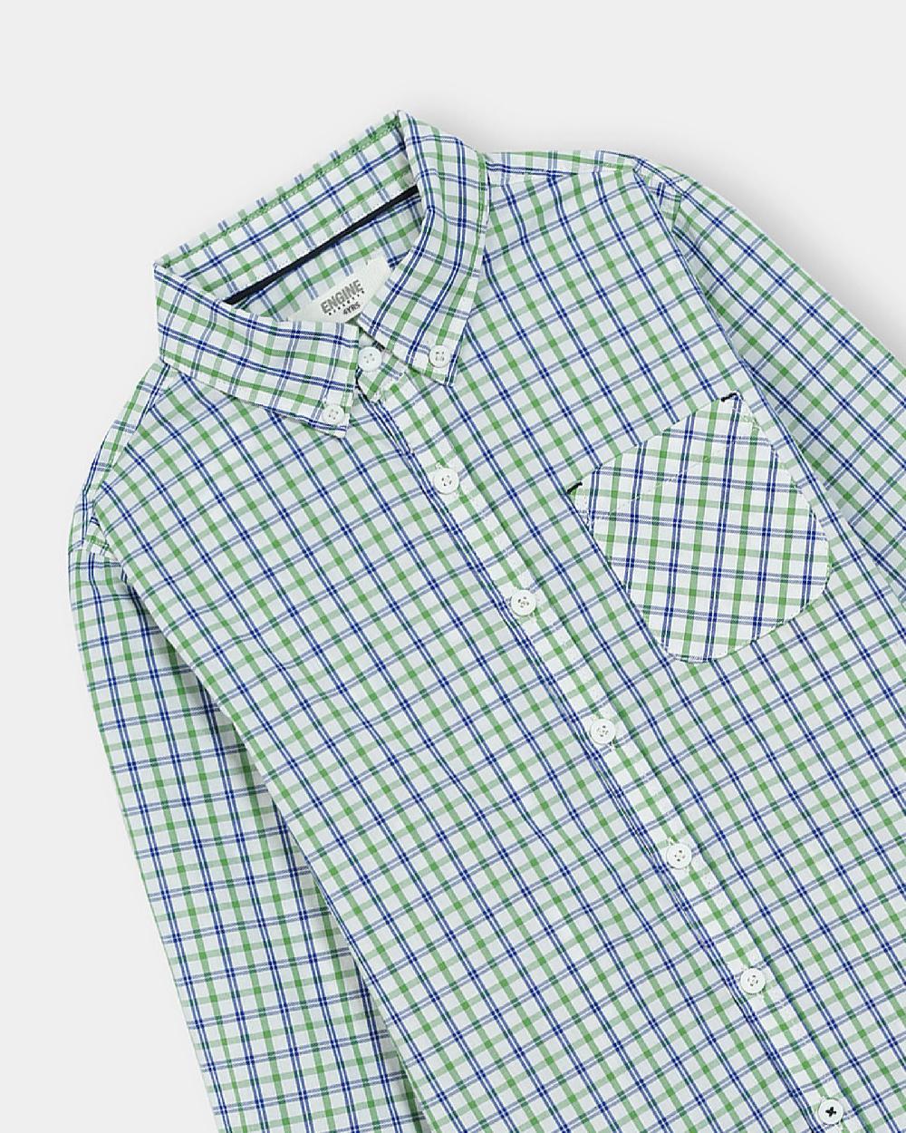 Engine Boys Casual Shirt - Yarn Dyed Check VTC030-2YR-WHT