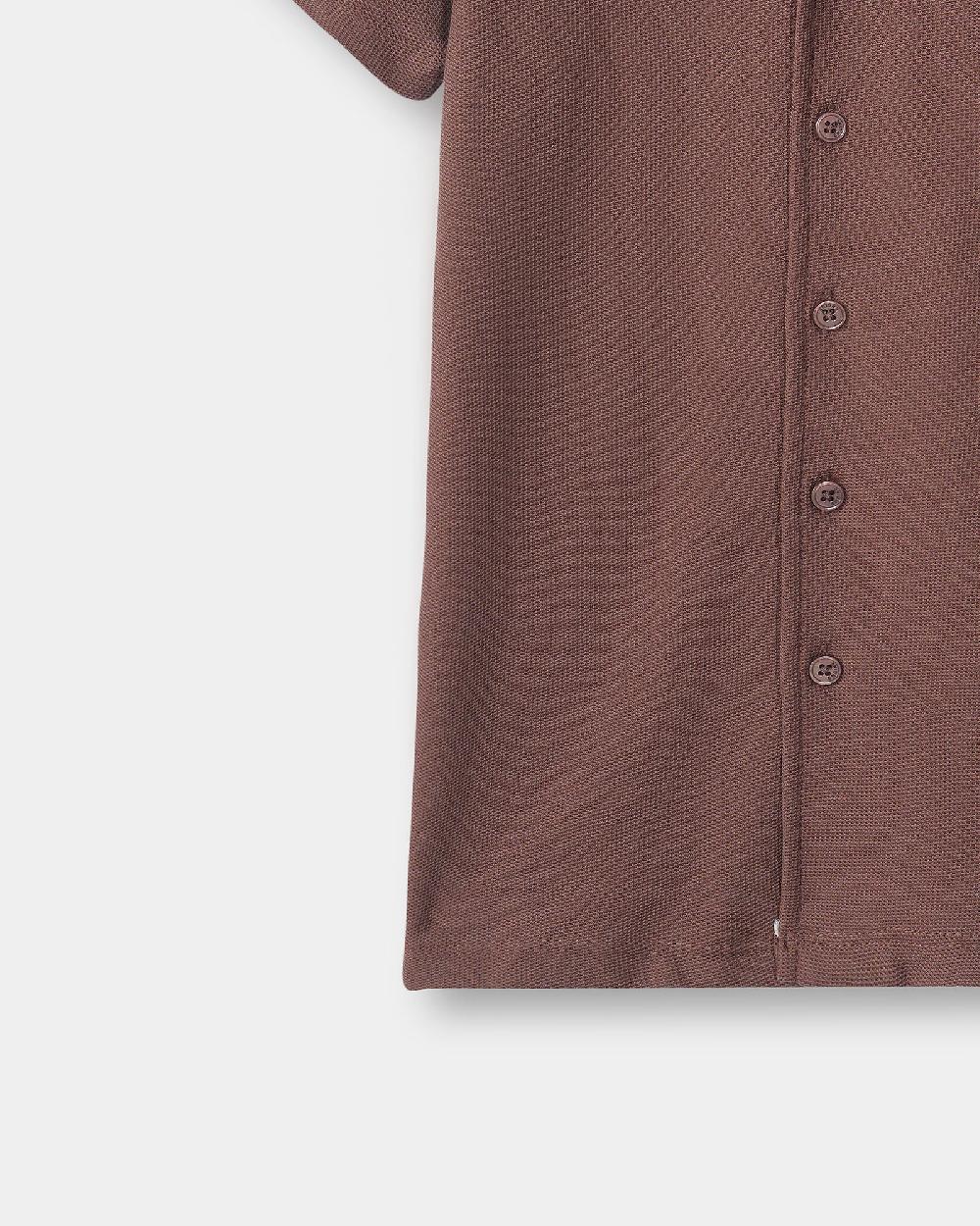 Engine Boys Button Down KT5022-K02-BRN