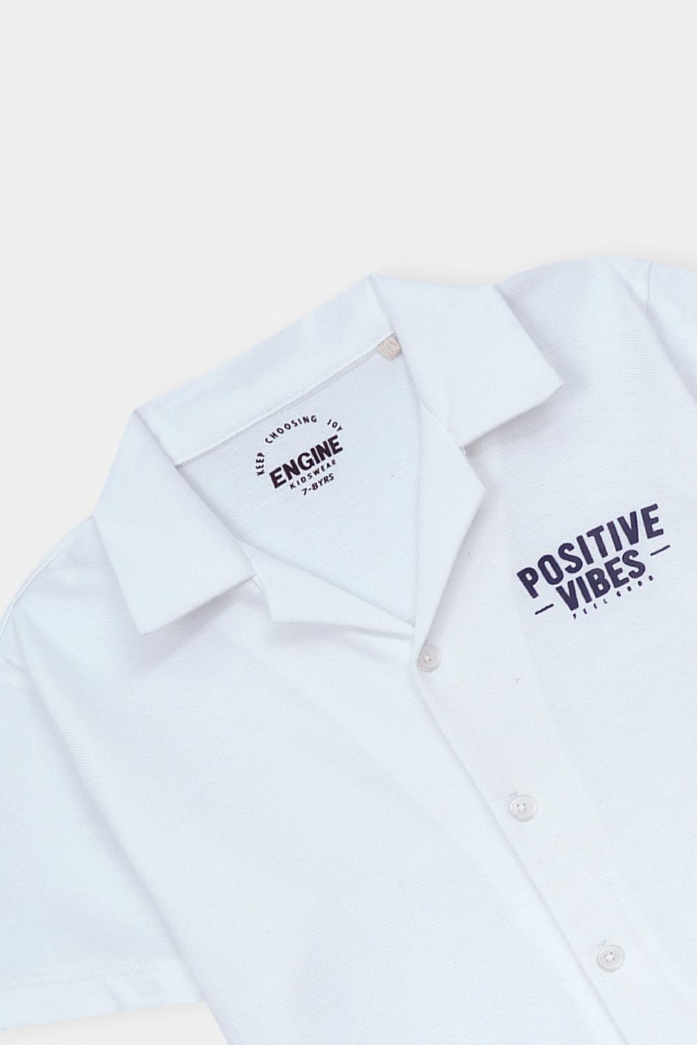 Engine Boys Button Down KT5083-K02-WHT