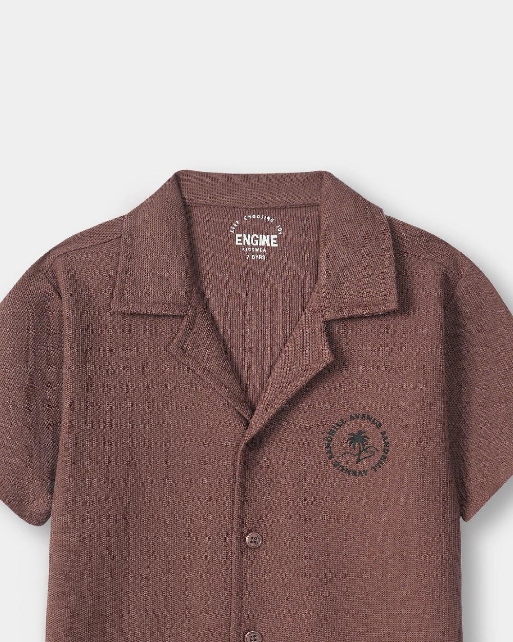 Engine Boys Button Down TT5021-2YR-BRN