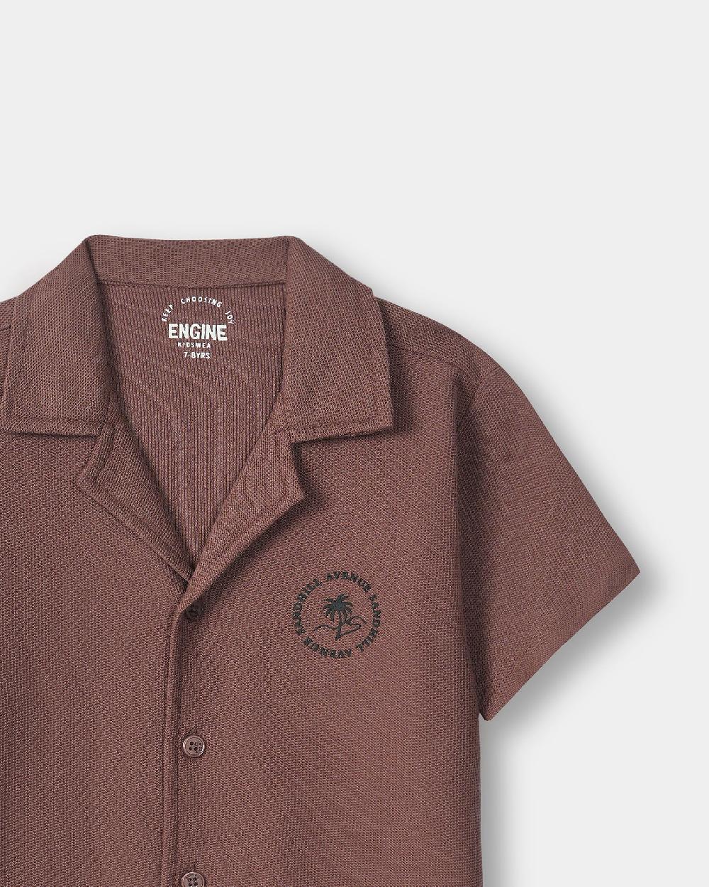 Engine Boys Button Down TT5021-2YR-BRN