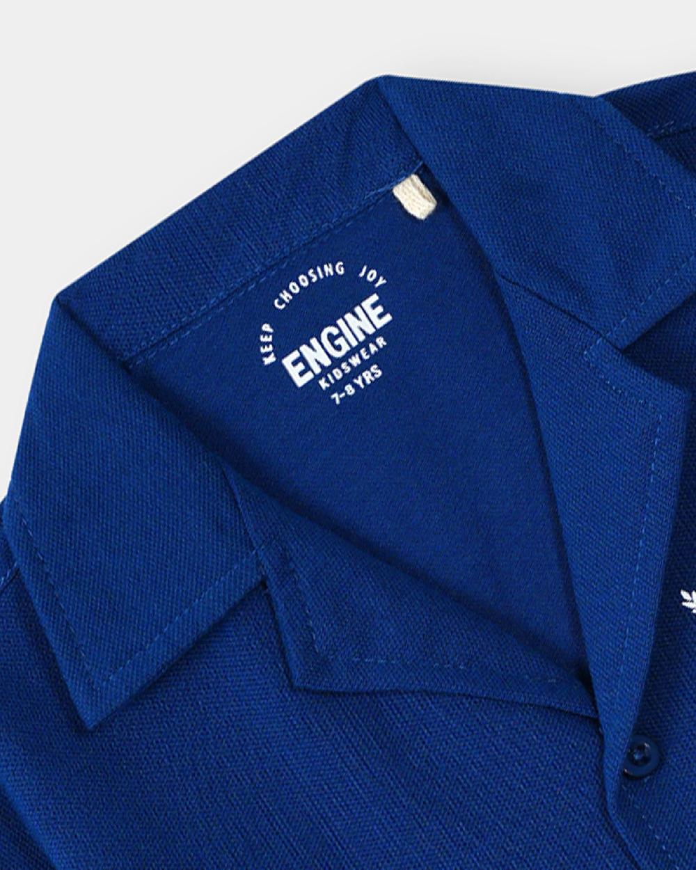 Engine Boys Button Down VKT154-K04-BLU
